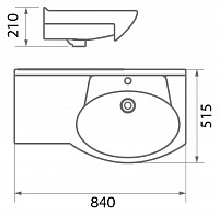 Aqualife Design Мебельная раковина Пиллау 82 L – фотография-2